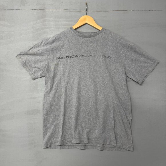 Vintage Nautica Competition Short Sleeve Grey Made in USA Tee Shirt Medium - Picture 3 of 7